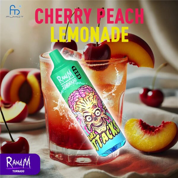 Cherry Peach Lemonade RandM Tornado Vape 9000