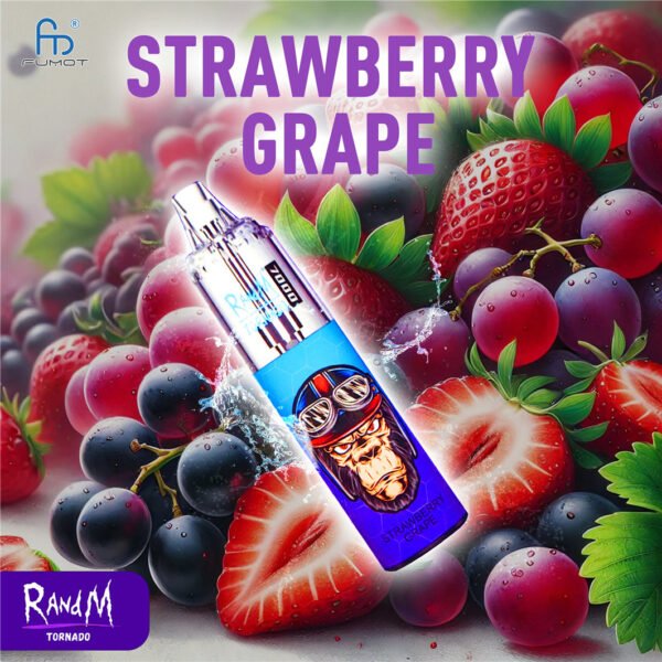 Strawberry Grape RandM Tornado Vape 7000