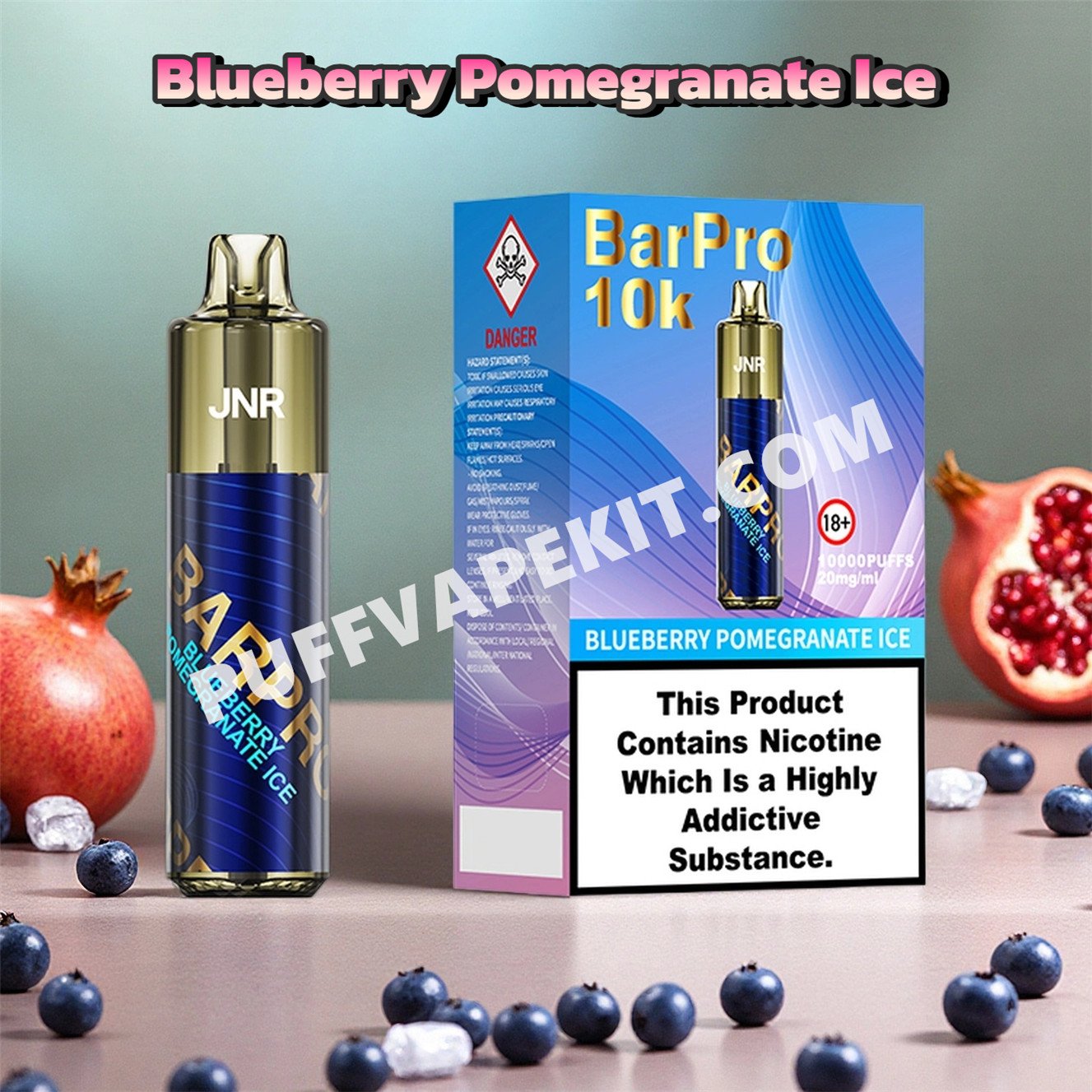 blueberry pomegranate ice 10k puff jnr bar pro 10000 pvbjbp10000