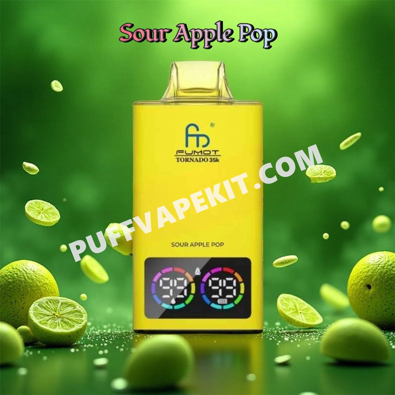 sour apple pop 35k randm tornado 35000 puff