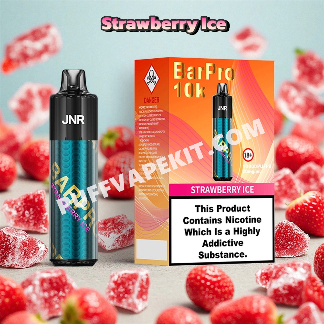 strawberry ice 10k puff jnr bar pro 10000 pvbjbp10000