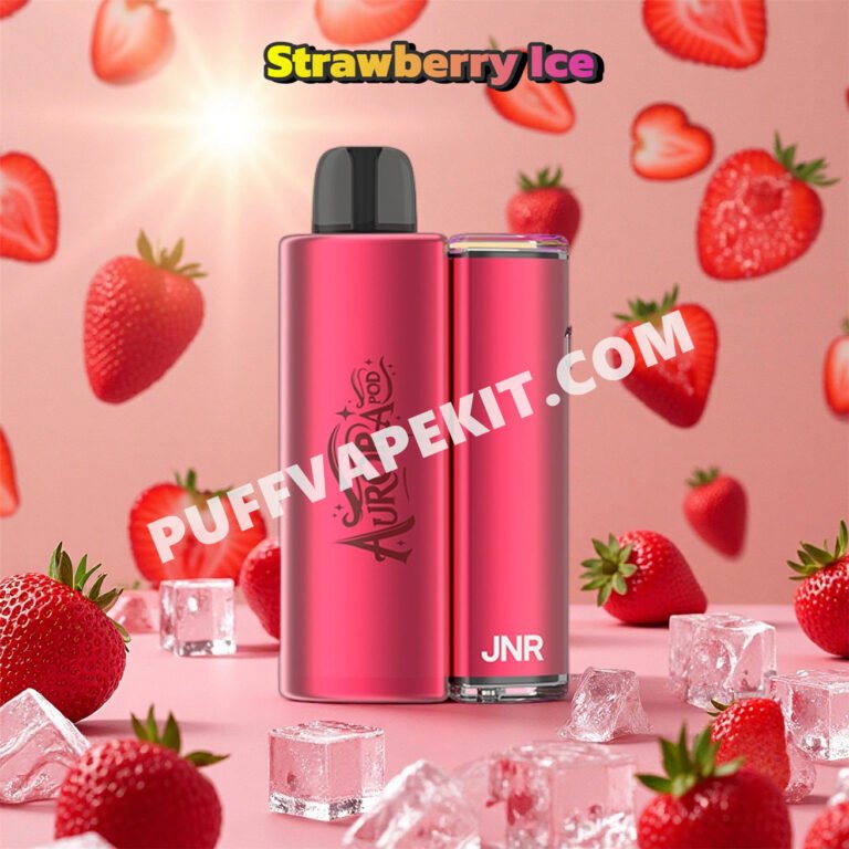 strawberry ice 27k puff jnr aurora 27000 pvbja27000