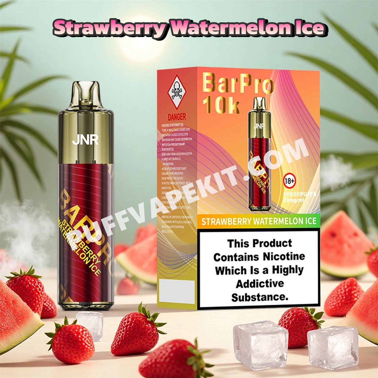 strawberry watermelon ice 10k puff jnr bar pro 10000 pvbjbp10000