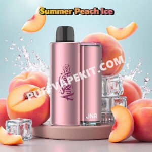 summer peach ice 27k puff jnr aurora 27000 pvbja27000