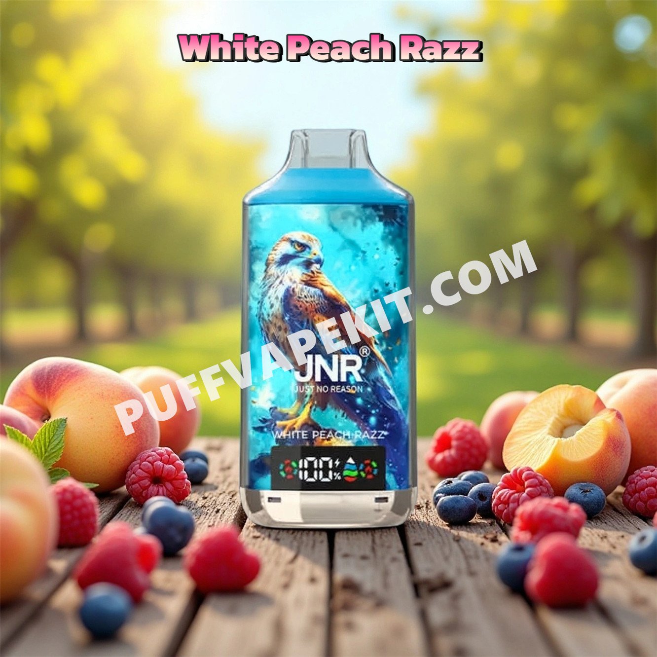 white peach razz 18k puff jnr falcon x 18000 pvbjf18000n2