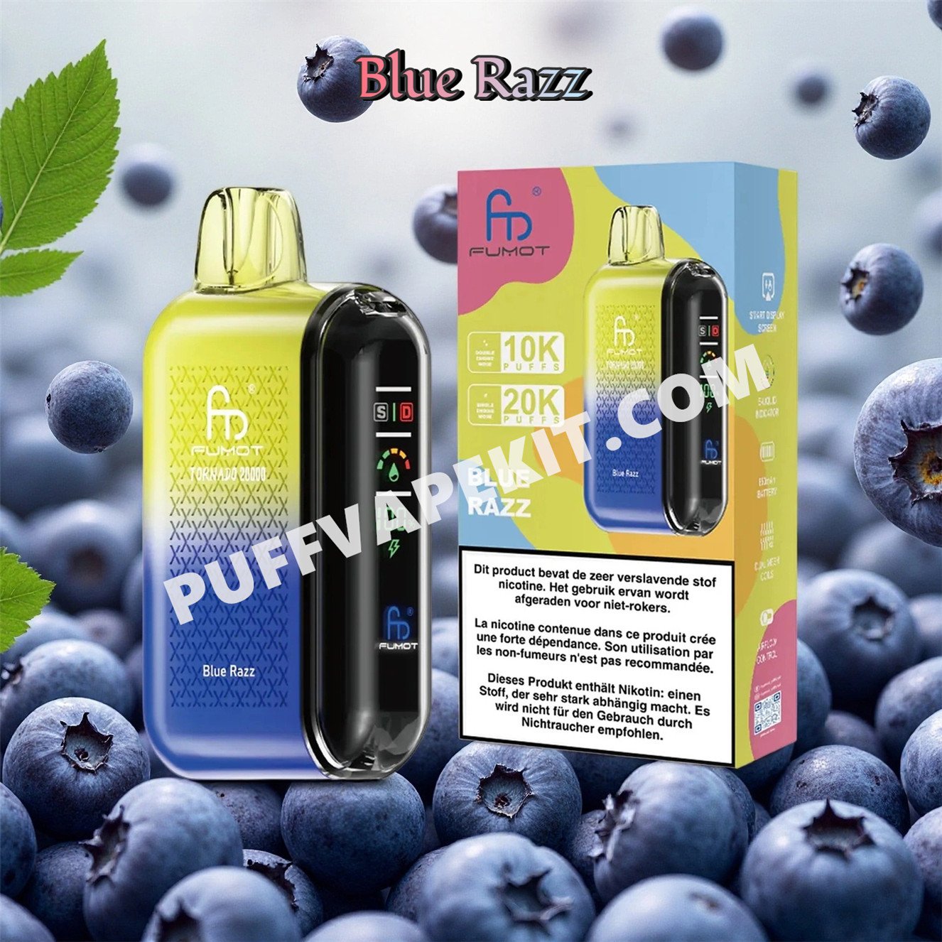 blue razz 20k fumot tornado 20000 puffs pvbfrt20000n2