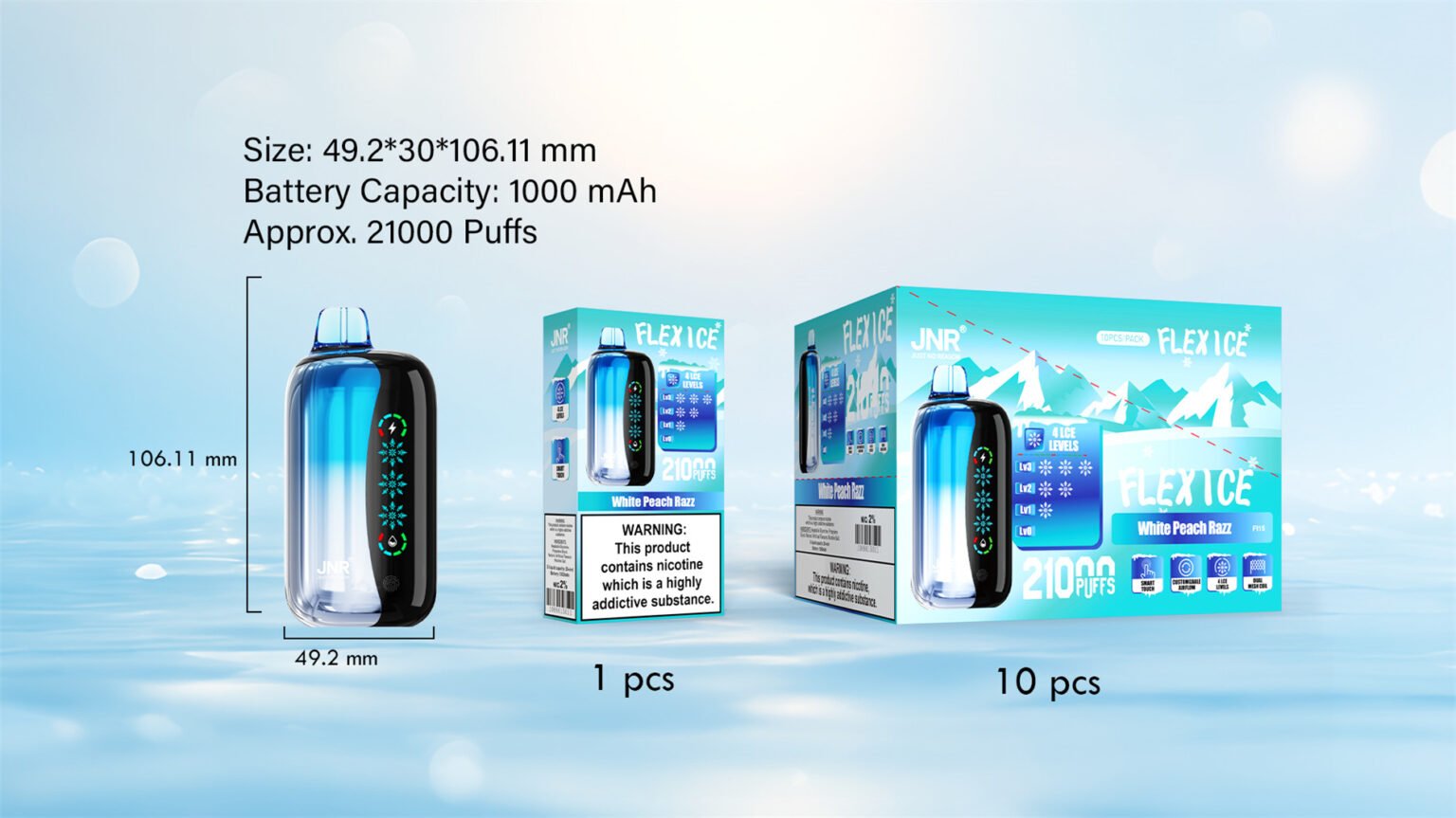 jnr flex ice 21000 size parameters pvbfrjfi21000