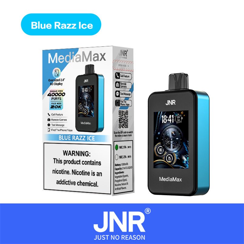 jnr media max 40000 blue razz ice pvbfrjmm40000
