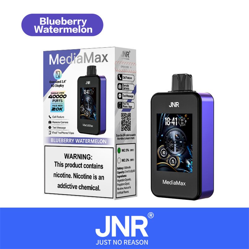 jnr media max 40000 blueberry watermelon pvbfrjmm40000
