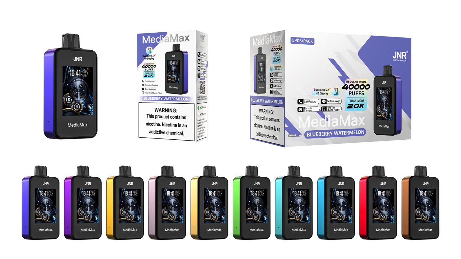 jnr media max 40000 Verpackungs- und Geschmacksanzeige pvbfrjmm40000