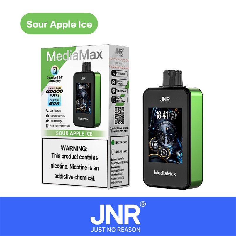 jnr media max 40000 sour apple ice pvbfrjmm40000