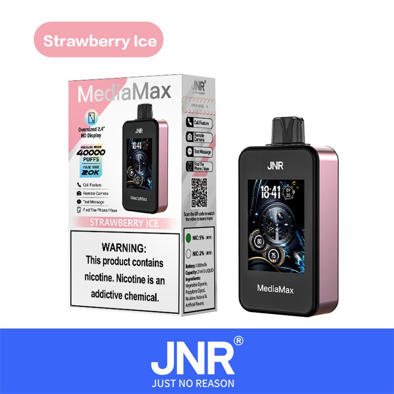 jnr media max 40000 strawberry ice pvbfrjmm40000