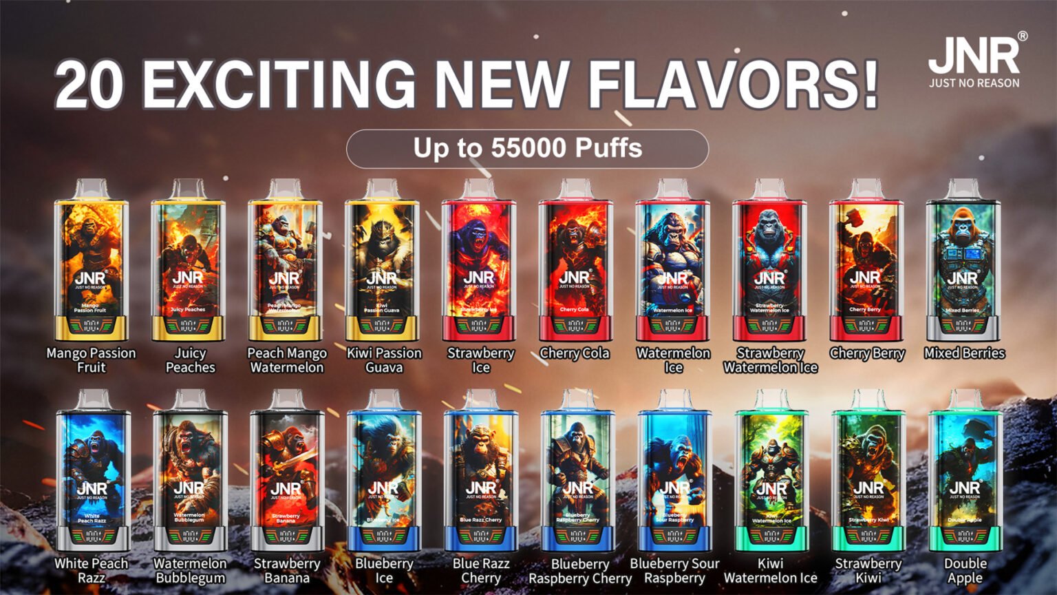 jnr rage gorilla 55000 20 decent flavors pvbfrjrg55000