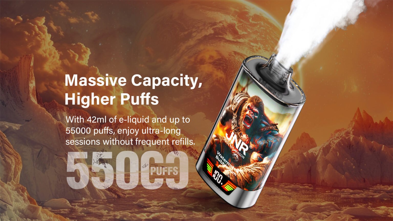 jnr rage gorilla 55000 42ml e liquid pvbfrjrg55000