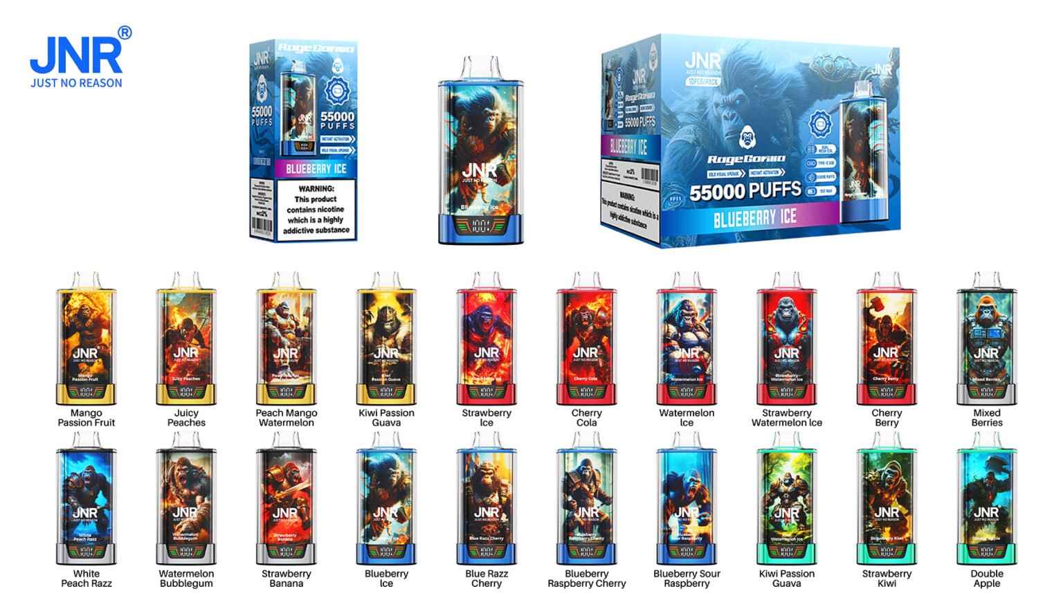 jnr rage gorilla 55000 packaging display