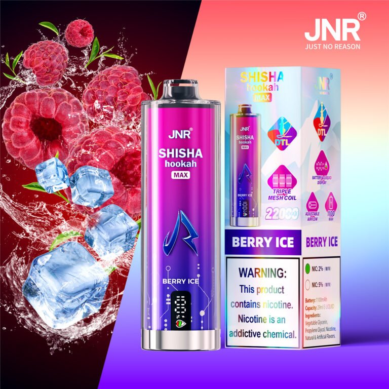 jnr shisha max 22000 berry ice pvbfrjsm22000