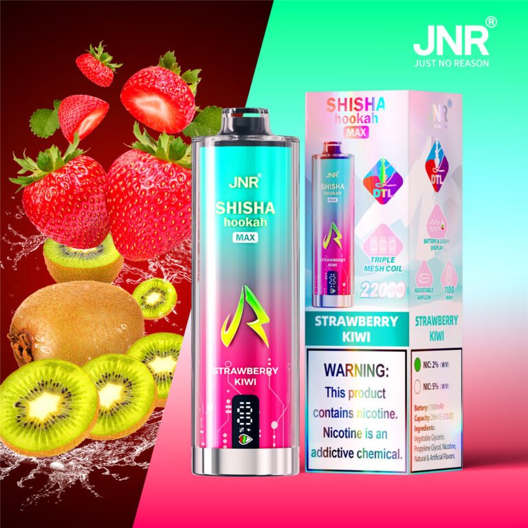 jnr shisha max 22000 strawberry kiwi pvbfrjsm22000