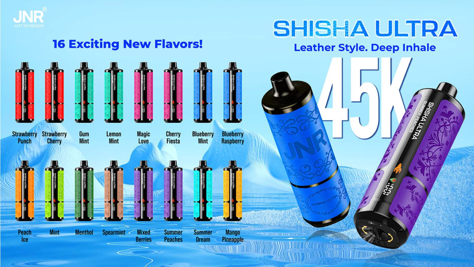 jnr shisha ultra 45k 16 exciting new flavors pvbfrjsu45000