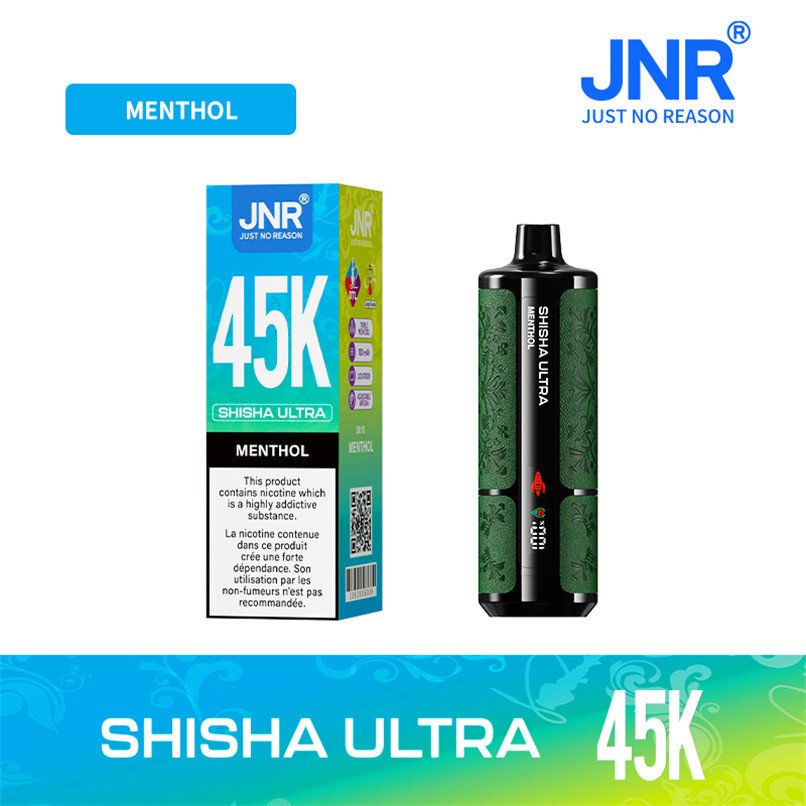 jnr shisha ultra 45k menthol pvbfrjsu45000