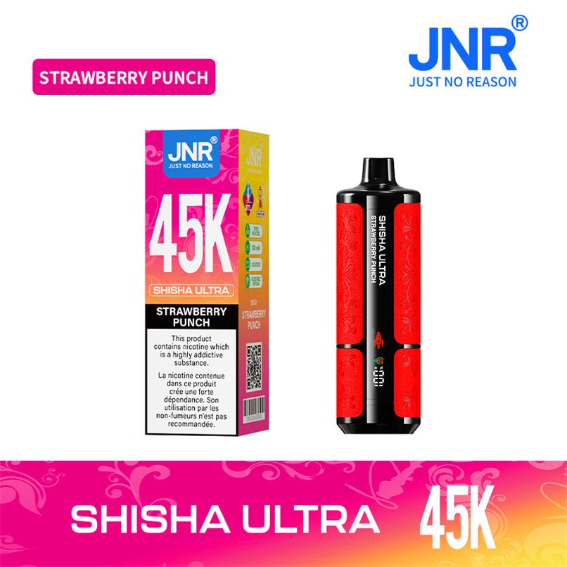 jnr shisha ultra 45k strawberry punch pvbfrjsu45000