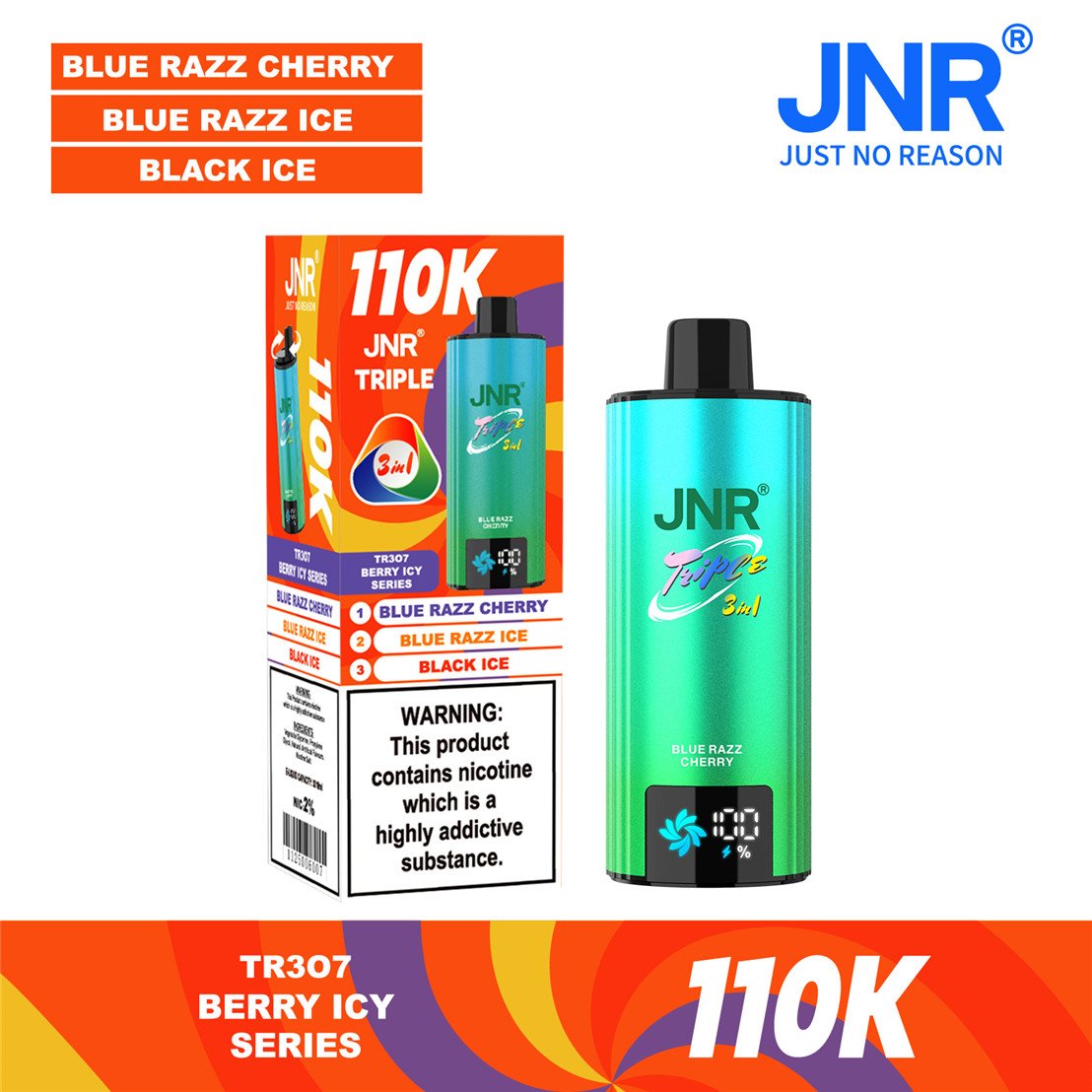jnr triple 110k blue razz cherry blue razz ice black ice pvbfrjt110000