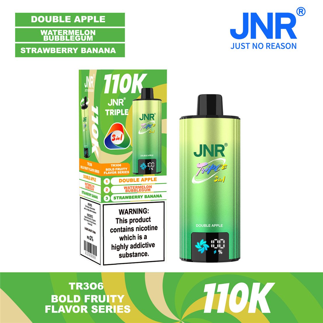 jnr triple 110k double apple watermelon bubblegum strawberry banana pvbfrjt110000