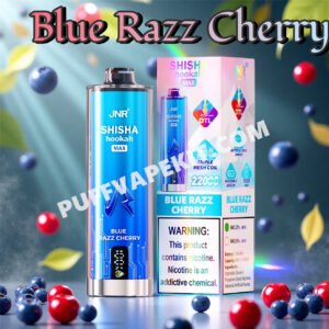 blue razz cherry jnr shisha max 22000 pvbfrjsm22000