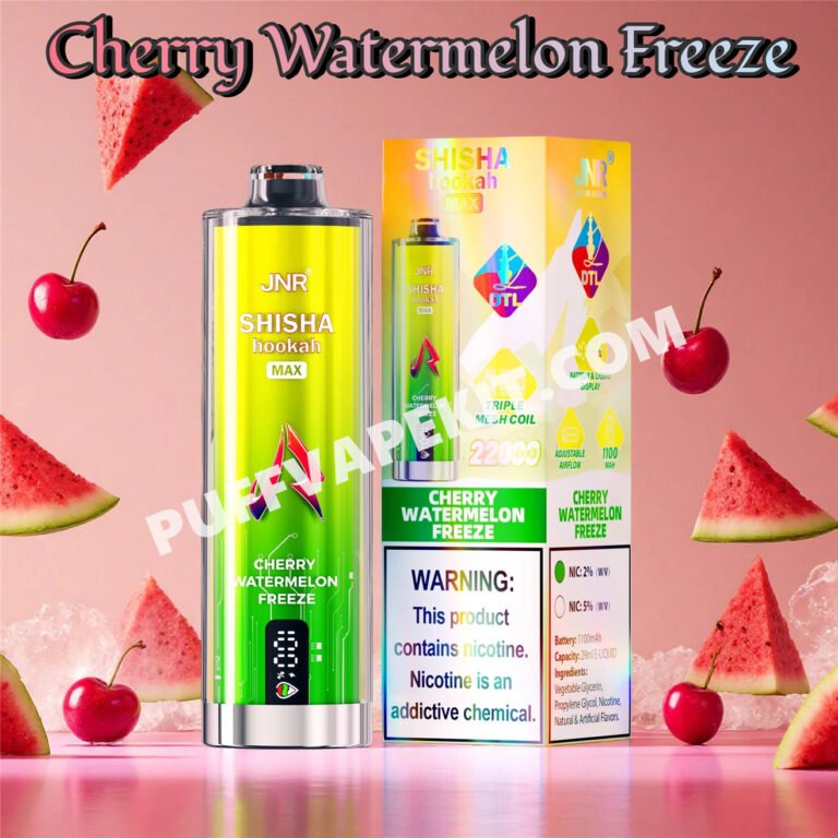 cherry watermelon freeze jnr shisha max 22000 pvbfrjsm22000