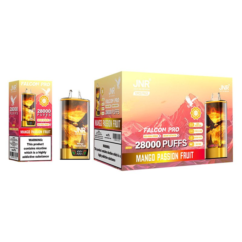 jnr falcon pro 28000 mango passion fruit packaging display pvbfrjfp28000