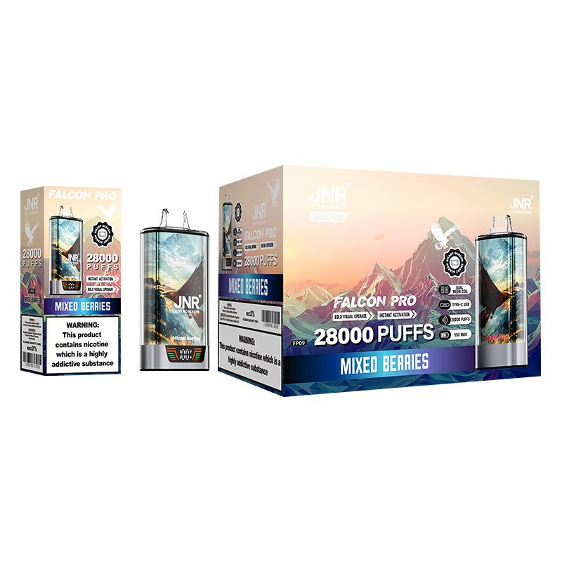 jnr falcon pro 28000 mixed berries packaging display pvbfrjfp28000