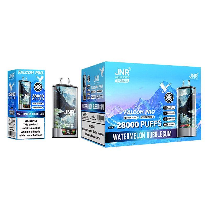 jnr falcon pro 28000 watermelon bubblegum packaging display pvbfrjfp28000