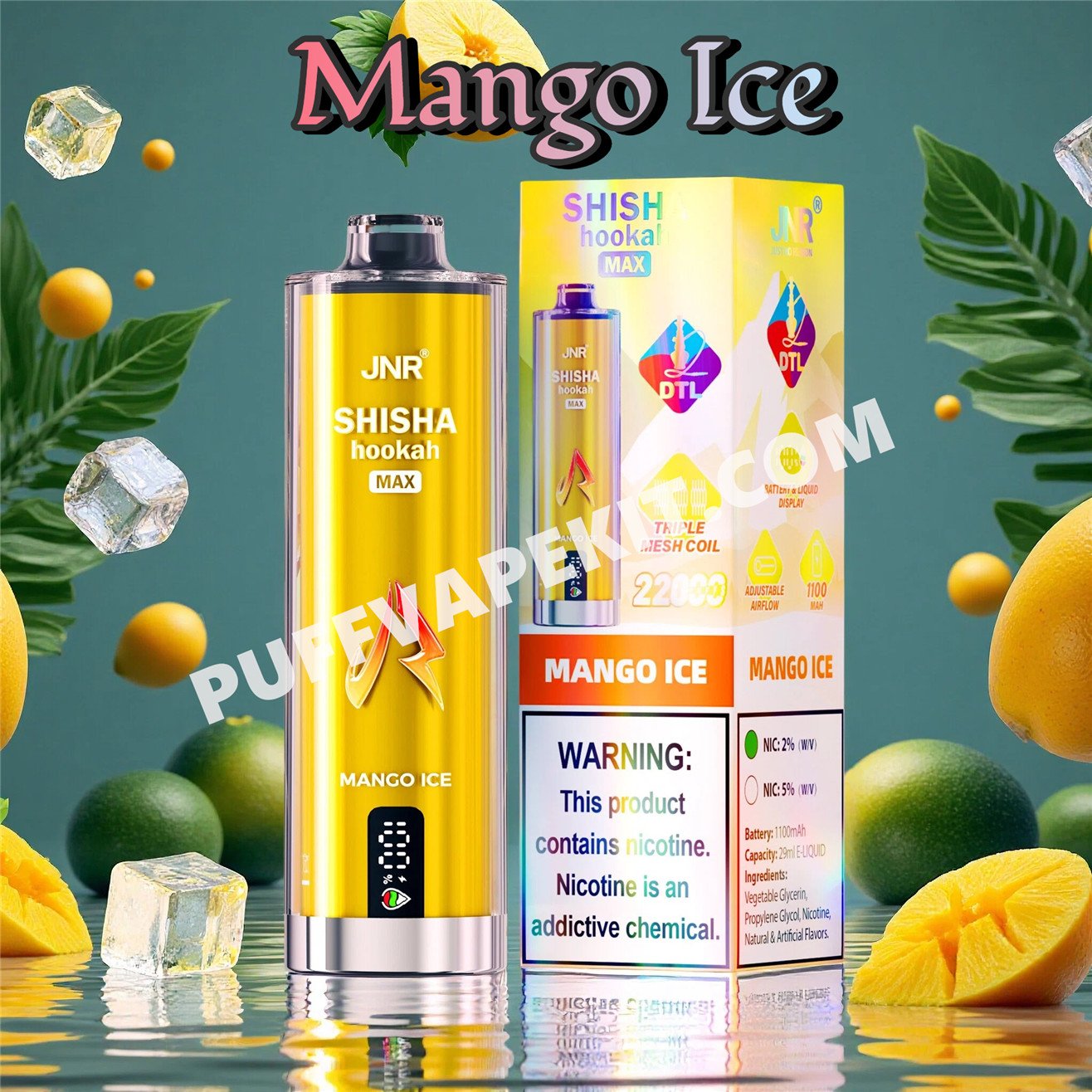 mango ice jnr shisha max 22000 pvbfrjsm22000
