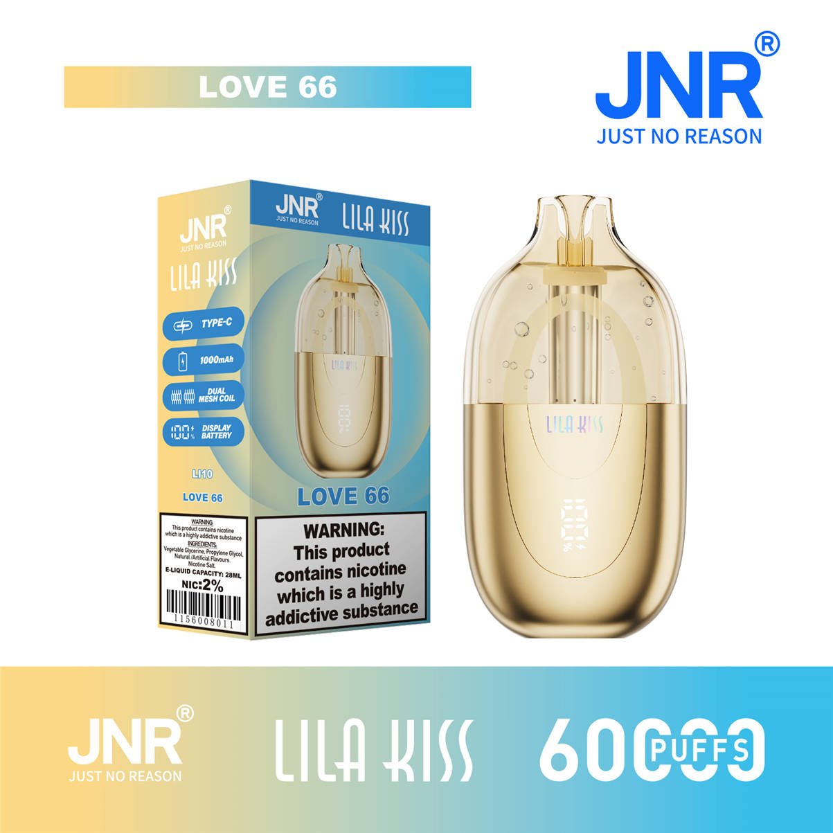 jnr Lila Kiss 60000 Love 66 mit originaler Verkaufsverpackung