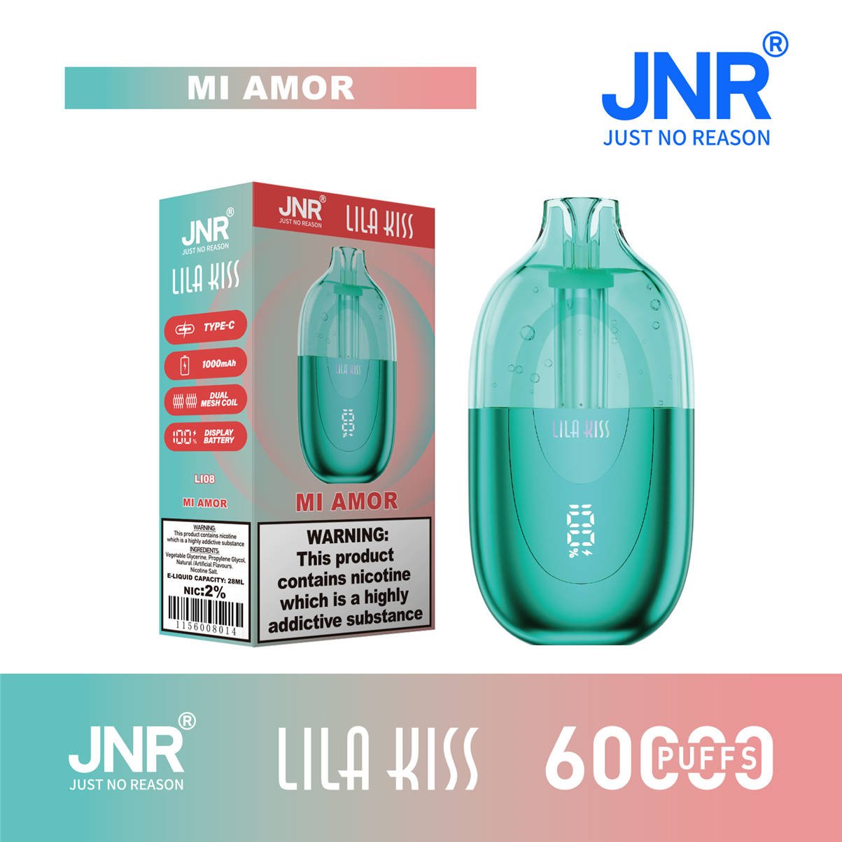 jnr Lila Kiss 60000 Mi Amor mit originaler Verkaufsverpackung