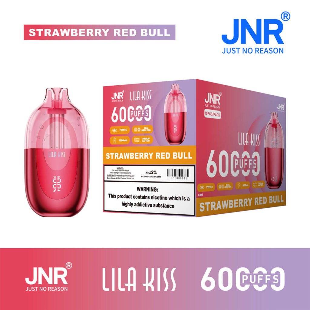 jnr lila kiss 60k strawberry red bull master carton packaging for wholesale