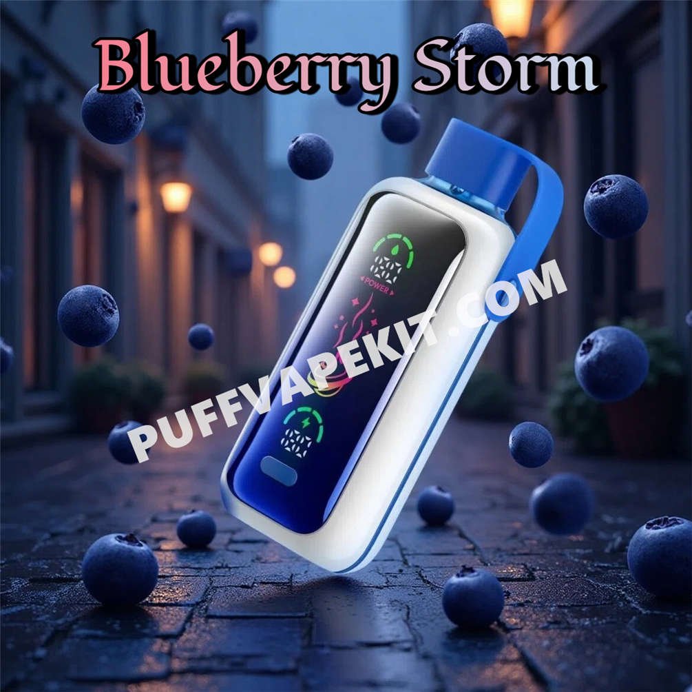 Vozol Star 20K Blueberry Storm au milieu d'une tempête de myrtilles juteuses