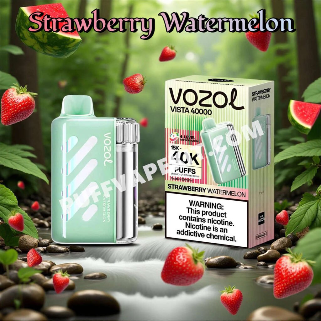 Puff VOZOL Vista 40K Strawberry Watermelon avec de belles pastèques et fraises autour